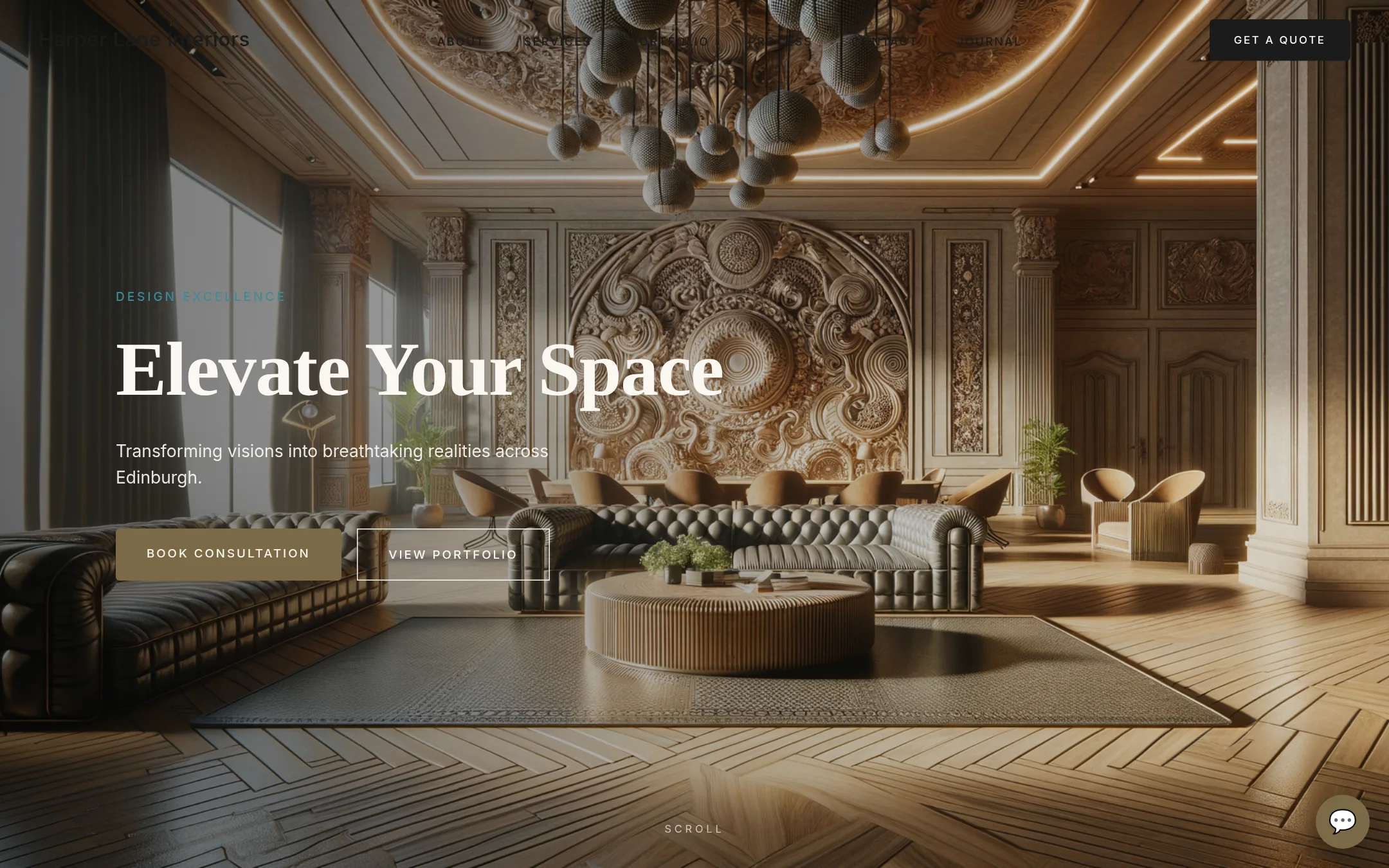 Harper Lane Interiors, a interior design studio in Edinburgh, built by Arthur.
