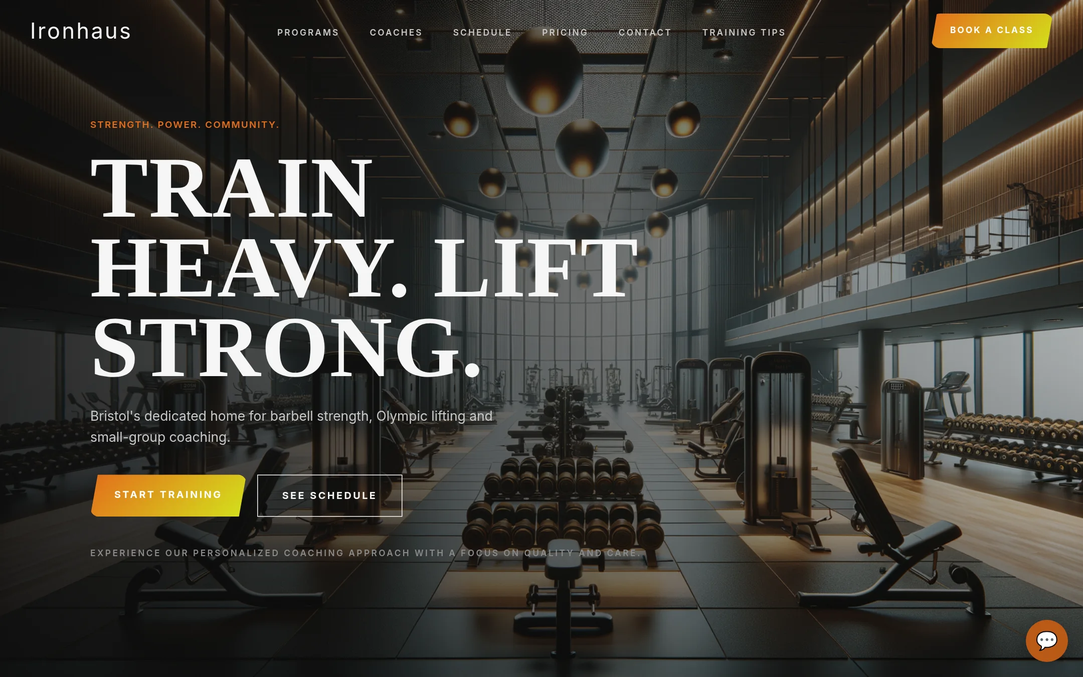 The Ironhaus website Arthur built from that conversation.